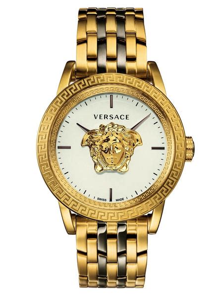 versace herrenuhr weiweiss mit gold|versace watches gold.